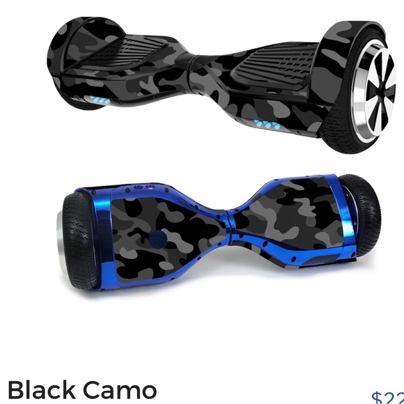 Sticker Skins - Glitter Blue Flames and Black Camo - Picture 2 of 5